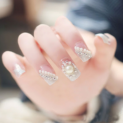 Uñas para novia de acrílico
