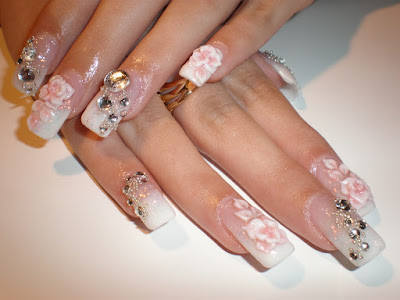 Uñas para novia de acrílico