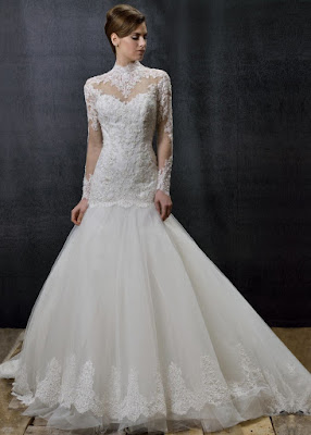 Vestidos de novia con cola larga 