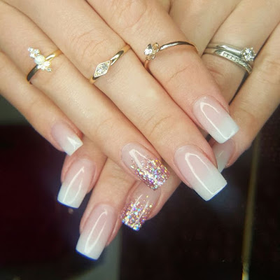 Uñas para novia de acrílico