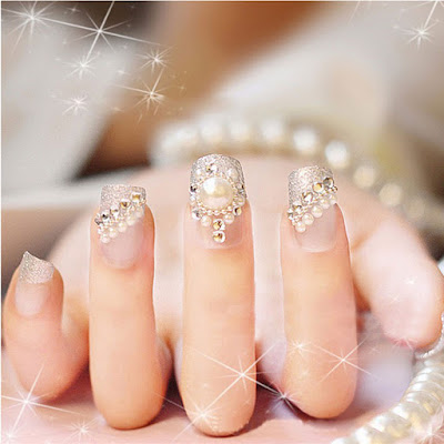 Uñas para novia de acrílico