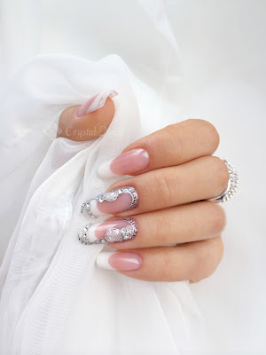 Uñas para novia de acrílico