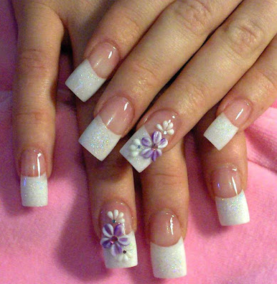 Uñas para novia de acrílico